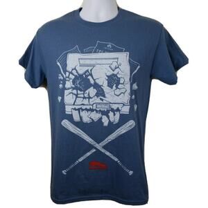 Lootwear Office Space Movie Printer Bat Stapler Gray/blue T-shirt Size Small